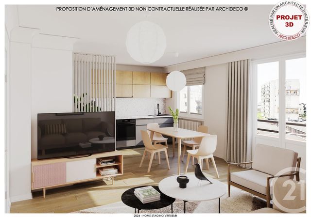 Appartement F3 à vendre - 3 pièces - 69.48 m2 - VILLEURBANNE - 69 - RHONE-ALPES - Century 21 Villa Urbana